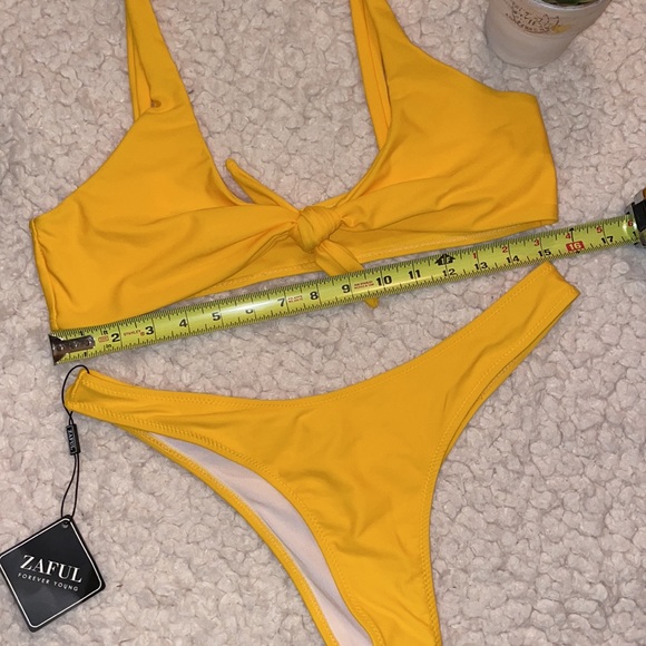 Zaful Forever Young Yellow Bikini Set - Picture 2 of 7